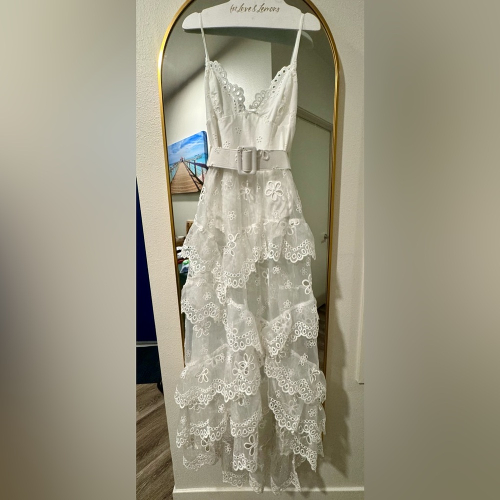 NWT *ONE OF A KIND* For Love And Lemons Eyelet Lace Wedding/Bachelorette Dress - Picture 9 of 9